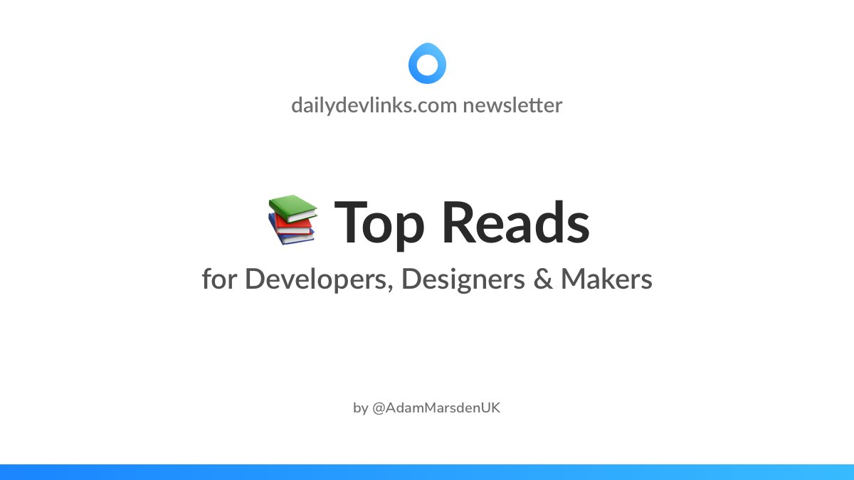 2/  Top ReadsI don't want to do front-end anymore  https://www.askonomm.com/blog/i-dont-want-to-do-frontend-anymore/?utm_source=dailydevlinks.com-newsletter&utm_medium=dailydevlinks.com-newsletter&utm_campaign=dailydevlinks.com-newsletter&ref=dailydevlinks.com-newsletter ( @askonomm)Yes, Vue 3 is out but you probably don’t need it   https://itnext.io/yes-vue-3-is-out-but-you-probably-dont-need-it-%EF%B8%8F-3e60634991b4?utm_source=dailydevlinks.com-newsletter&utm_medium=dailydevlinks.com-newsletter&utm_campaign=dailydevlinks.com-newsletter&ref=dailydevlinks.com-newsletter ( @darkylmnx)