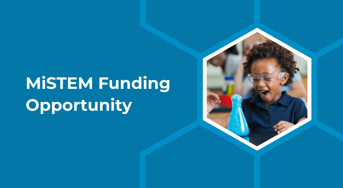 MichiganLEO's tweet photo. MiSTEM Playbook Pilot funding opportunity aims to expand education efforts across the state. Read more. ➡️ https://t.co/ueR1CWPTqM #MiSTEM https://t.co/nNKxXDnFtt
