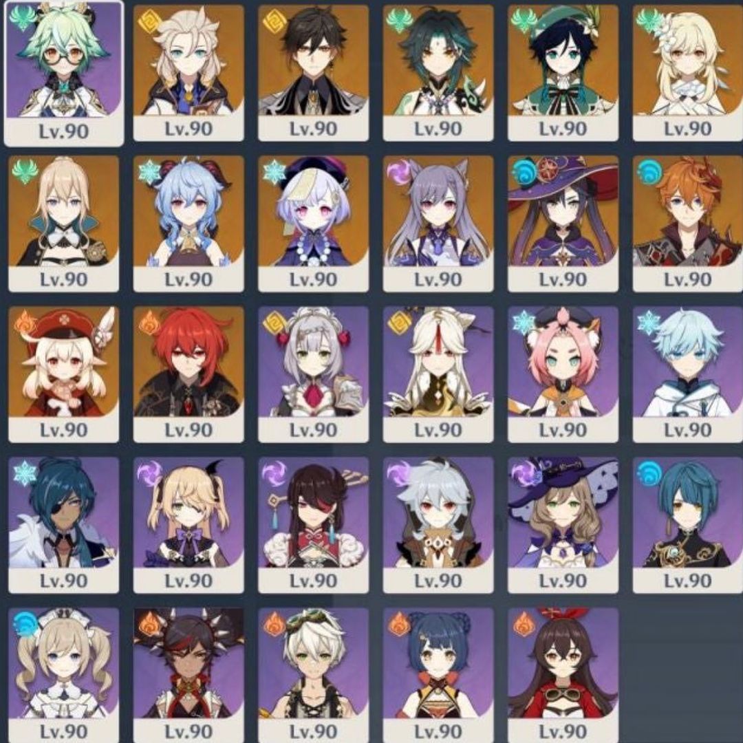 Genshin impact characters list