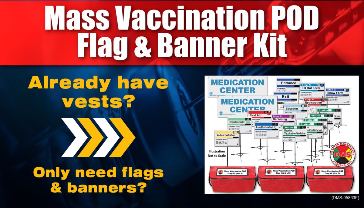 Already have vests or only need flags and banners for your POD event? We can help! 

TriageTags.com

866-565-7597

#DMS
#PODOrganization
#MassVaccination
#OrganizeYourPOD