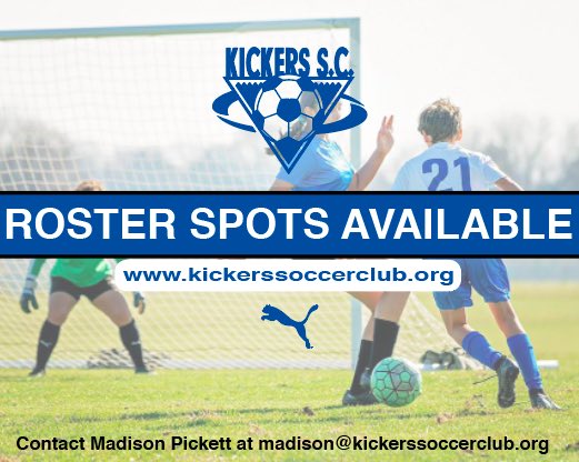 KickersSC's tweet image. ⚽️ Looking for a team this Spring? Kickers Soccer Club has roster spots available for you! 

2012 U9 Boys
2010 U11 Girls 
2009 U12 Boys
2008 U13 Boys &amp;amp; Girls 
2006/07 Girls 
HS Boys 

Contact Director of Soccer, Madison Pickett: 
📧 madison@kickerssoccerclub.org 📞630-505-0059