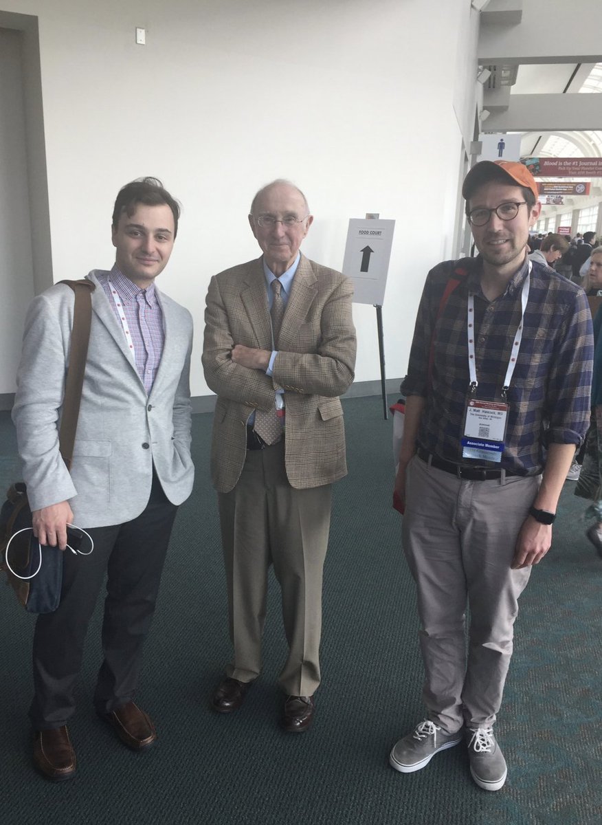 The field has seen case reports of our Jehovah’s Witness (and other) patients forgoing TPE. The inimitable Dr. James George (pictured below with  @johnmatt+I at  #ASH 2018) looks forward to a day when we no longer have to perform TPE. We do too. Would *this* be cost effective?
