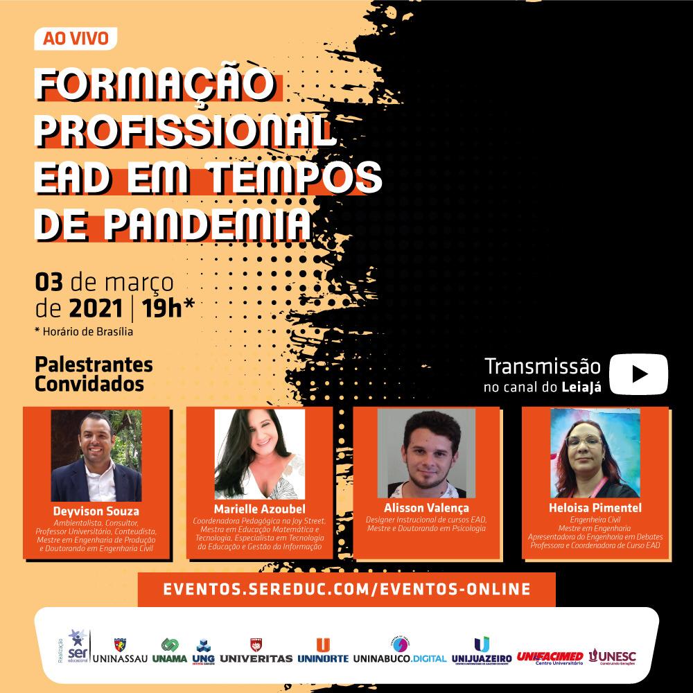 unescnet's tweet photo. A Pandemia de Covid-19 tem gerado debates em todas as áreas e é o foco de mais um grande evento nacional realizado pelo Ser Educacional.

Palestrantes de grande relevância se reúnem para trazer ao debate a “Formação Profissional EaD em tempos de pandemia”. https://t.co/2pGbq5YELp