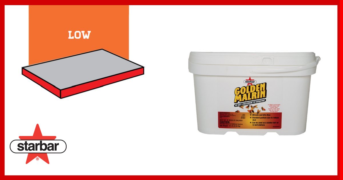 StarbarProducts's tweet photo. The standard in #flybaits for more than 40 years, #GoldenMalrin Fly Bait draws #flies in to feed with Muscamone #fly attractant. #Starbar https://t.co/X3SNRvBGNK https://t.co/xkFAvAIdW3