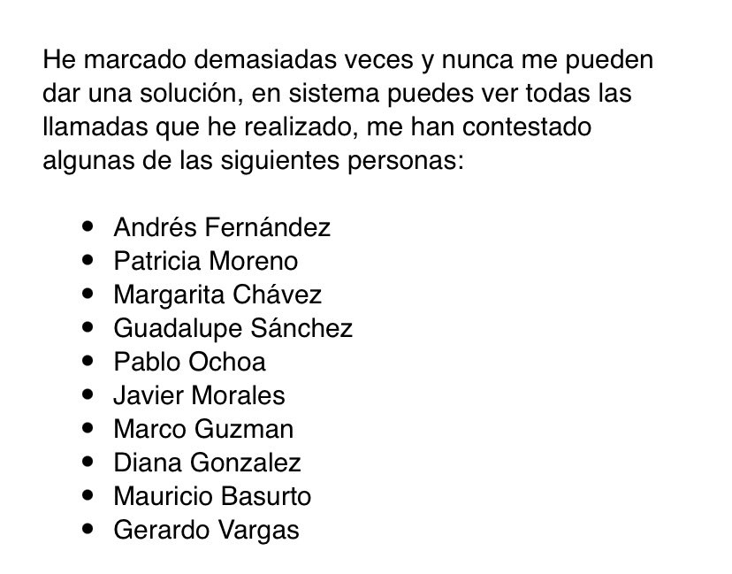 karybere's tweet photo. @palaciohierro he hablado con muchísimas personas desde el año pasado, supervisores, etc y ninguno me soluciona el problema https://t.co/DxwH8NZeN1
