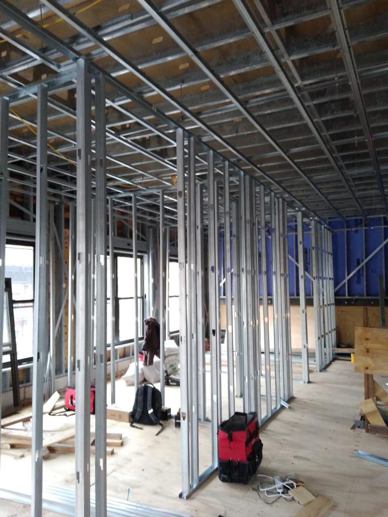 Interior framing started this week at our Avenue A project.  This used to be a roof top one year ago! Amazing transformation taking place. #vakota #architecture #newyork #renovation