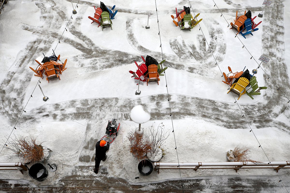 Dig Dug arcade game approach to snow removal in Philly.  #snow #weather #pennslanding