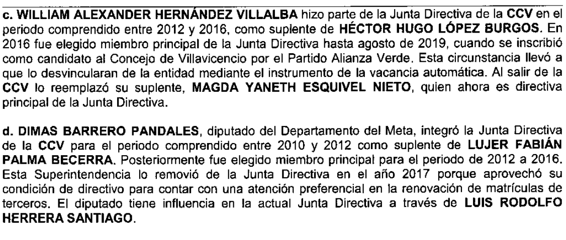 CesarALuqueF's tweet photo. La @sicsuper a través de resolución 6156/2021 ordena remover a 6 miembros de Junta D. de Cámara Comercio de Villavicencio y 3 directivas, por irregularidades. 

SIC señala claramente a los diputados del Meta Héctor Vélez y Dimas Barrero y concejal William Hernández de meter mano https://t.co/IVBWzJBnAN