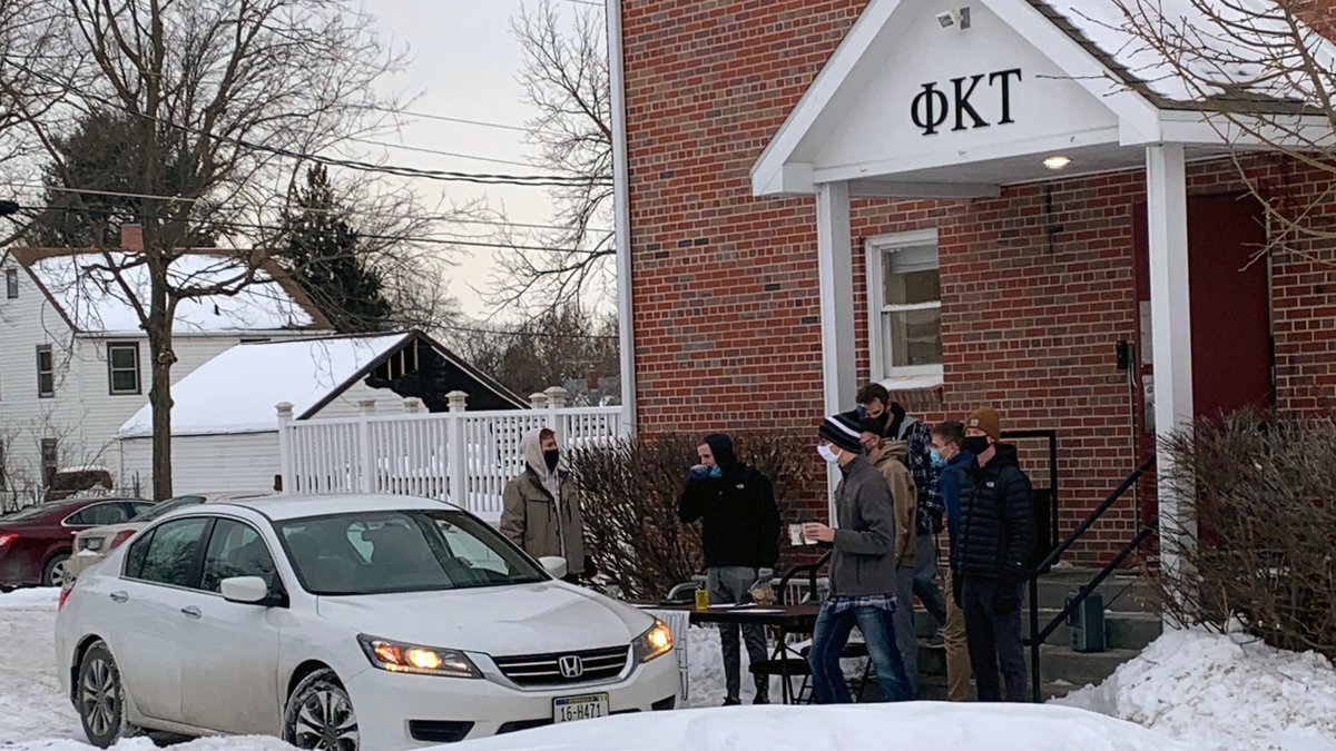 NEWesleyan's tweet photo. Cold weather calls for a cocoa drive-thru! Thanks @PKTUpsilon for the cup of warmth and for generously donating the proceeds to the SeriousFun Children's Network! https://t.co/AjLHhZNVEx