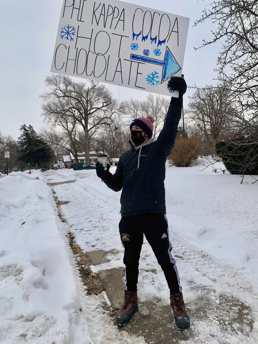 NEWesleyan's tweet photo. Cold weather calls for a cocoa drive-thru! Thanks @PKTUpsilon for the cup of warmth and for generously donating the proceeds to the SeriousFun Children's Network! https://t.co/AjLHhZNVEx