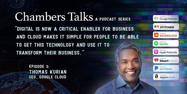 JohnTChambers's tweet image. #TBT to 3rd episode of my #ChambersTalks podcast w/ Tomas Kurian of @GoogleCloud. We spoke about the transformative power of cloud computing technology, which will continue to change the way we all live, work, play for years to come. For more, listen here: jc2ventures.com/chambers-talks…