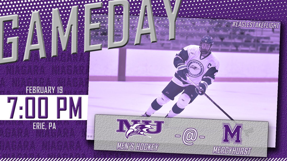 .<a href="/NiagaraMHKY/">Niagara University Men's Hockey</a> is finally back in action! The Purple Eagles face the Mercyhurst Lakers tonight at 7:00 p.m.!

📊: hurstathletics.com/sidearmstats/m…
🎥: flohockey.tv/collections/ta…

#Uncommon | #EaglesTakeFlight