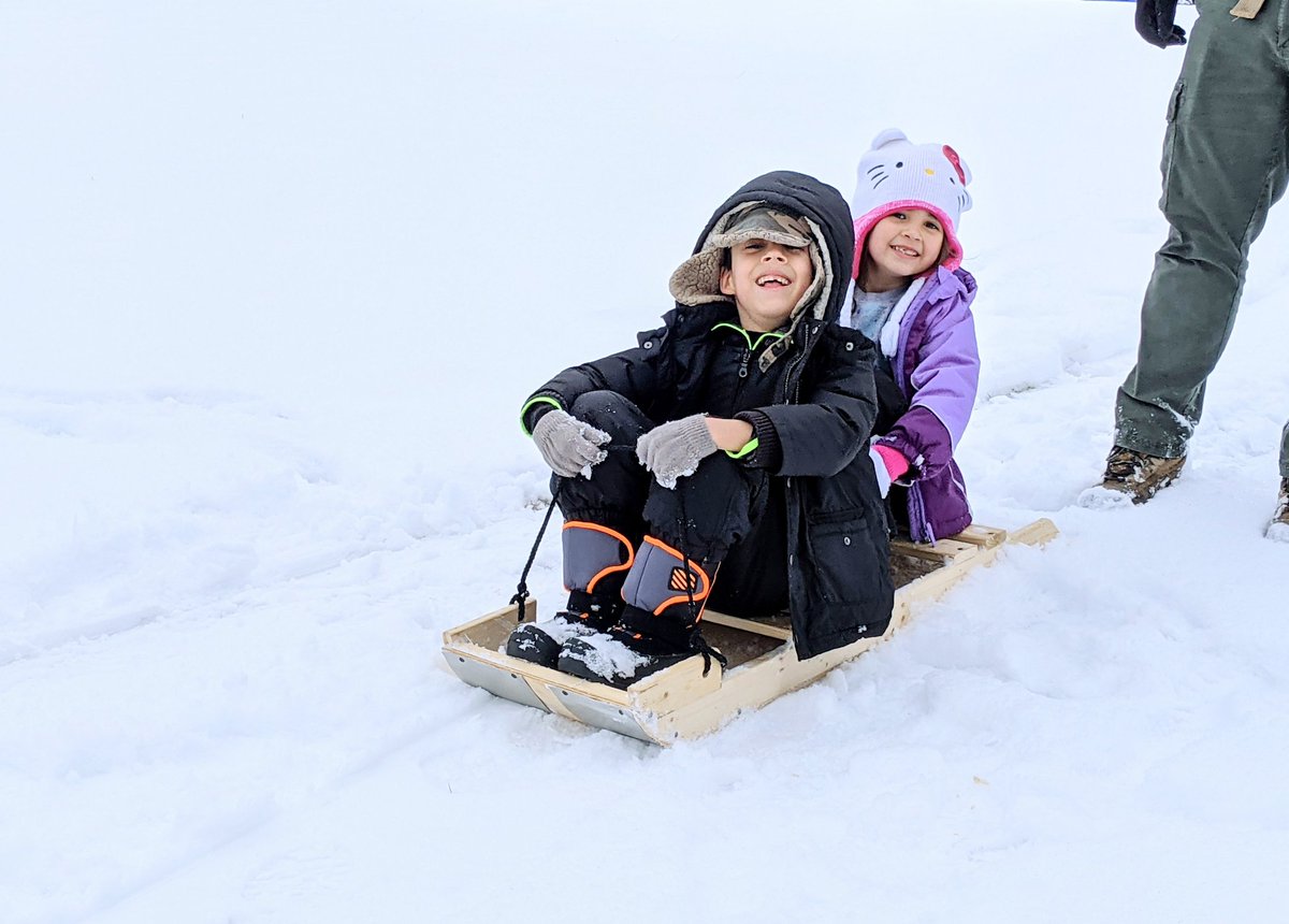 Another fun day in the snow making a snowman and riding a sled their daddy made after doing their homework...❄️ #CTEsnowdays <a href="/SandersCTEClass/">Laura</a> <a href="/mrs_eyoung/">Mrs. Young</a> <a href="/ctetigers/">Cumberland Trace ES</a> @DrC_CTE