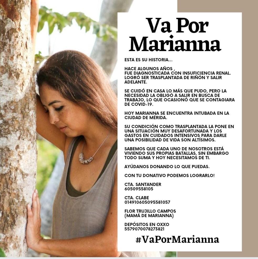 FansValeCamil's tweet photo. #VaPorMarianna

Si puedes ayudar con un RT por favor! 🙏🏻

#Mexico #CiudadDeMexico #CiudadDeMerida #Merida #COVID19 #coronavirus #Covid #AYUDA https://t.co/3Iwd9VDo7t