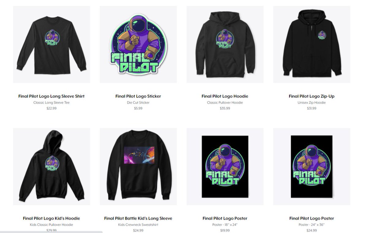 PilotFinal's tweet image. We are officially announcing our very own merch! This is just the start of a wide variety of designs and products coming your way! Follow the link in our bio and grab yourself something from the first line of Final Pilot merch! 🚀
#finalpilot #therecanbeonlyone #getreadytofly