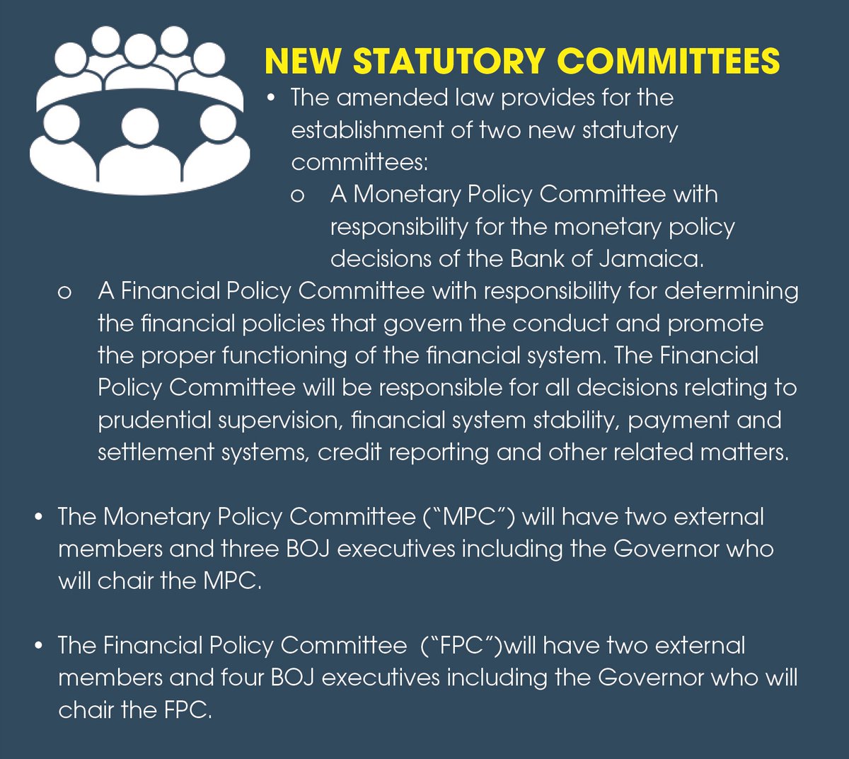  #BuildingInstitutions  #FacilitatingAStrongerRecoveryNew Statutory Committees