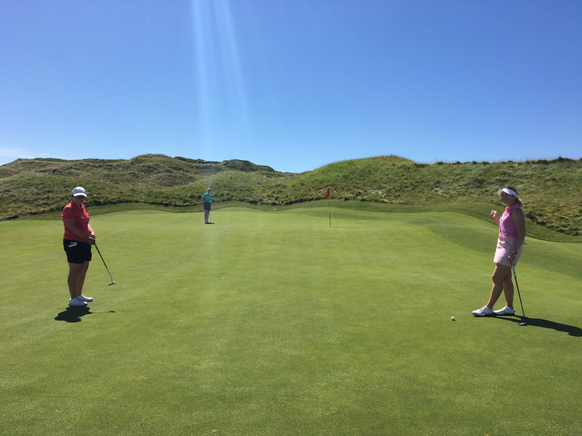 SineadSexton1's tweet photo. Take the risk! You know you’re in good company @LahinchGolfClub when everyone in your group hits the green #easygame #Summer2020 https://t.co/dz86ceRSuy