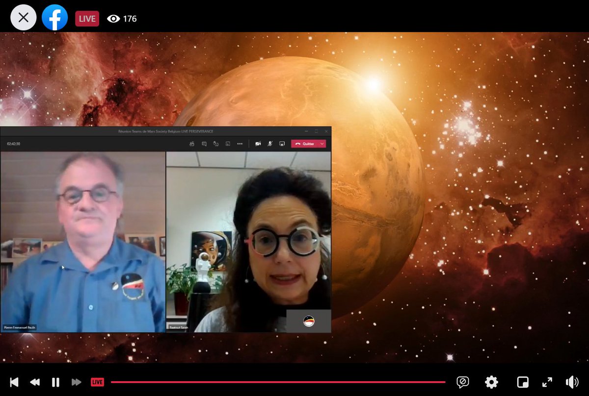 In a moment, #Perseverence will set foot on #Mars! 😍 Hurry to this link to watch that special moment live: bit.ly/2ZwFEn8 🚀 Thx to <a href="/marssocietybe/">Mars Society Belgium</a>  &amp; #shoutout to colleague <a href="/SarahBaatout/">Sarah Baatout</a> ! 👋 #mars2021