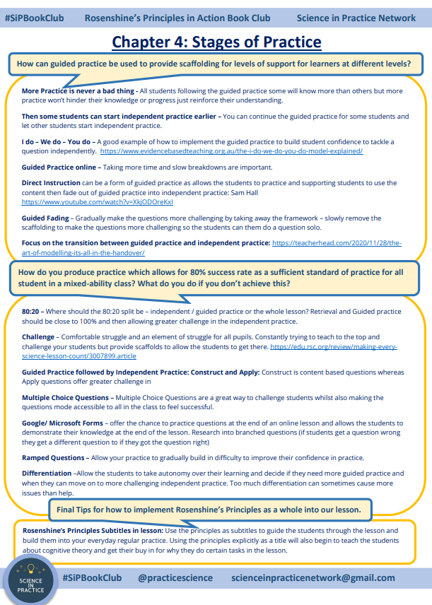 PracticeScience's tweet photo. Here is the summary of our final #SiPbookclub session on Practice - what an insightful conversation! Thank you to our fab book club attendees!
What were your ๐๐ฅก๐ฅก?
BIG ANNOUNCEMENT this weekend of future SiP events!
Click here for all the summaries:
https://t.co/5gNVeAhXKR https://t.co/Km1oqXmEJR