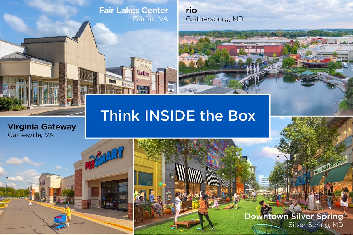 Think inside the box! Explore a variety of 9,000+ SF spaces available across our diverse portfolio of the DC region's most iconic open air, lifestyle centers, power centers, and mixed-use retail properties! ➡️ bit.ly/3s7lgoZ