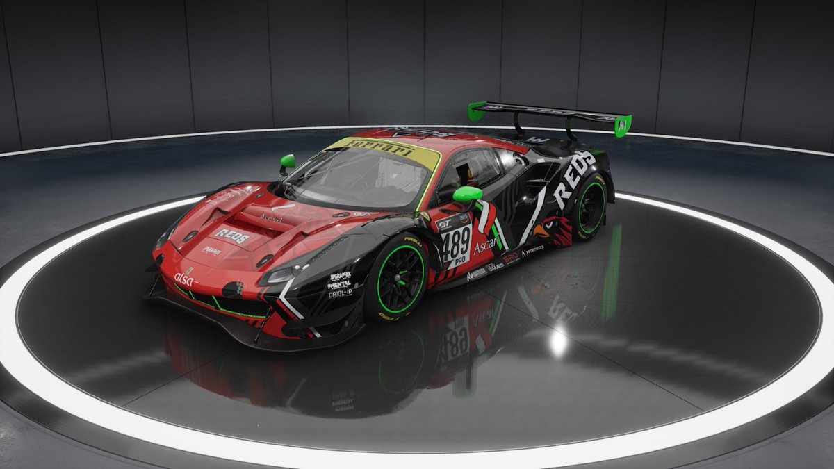 #AssettoCorsa

Presentamos nuestro #Ferrari488 Gt3 con el que nos presentaremos al campeonato de <a href="/Dompetizione/">DOMPETIZIONE</a>

El encargado de defender el nido sera <a href="/Sitoo003/">Alfonso Ramírez</a>.

¡Increible diseño del gran <a href="/jordips79FVR/">Jordi Pons (JPX Liveries)</a> que siempre nos da un toque brutal! #GoReds🔴🦅