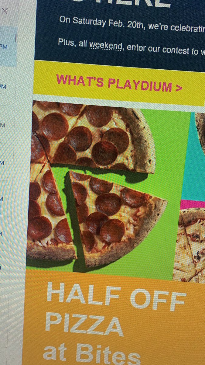 C_Dickson's tweet photo. Could playdium not have found better photos of pizza? This looks terrible! #dartmouth #playdium #adfails https://t.co/vpfxMOzxn3