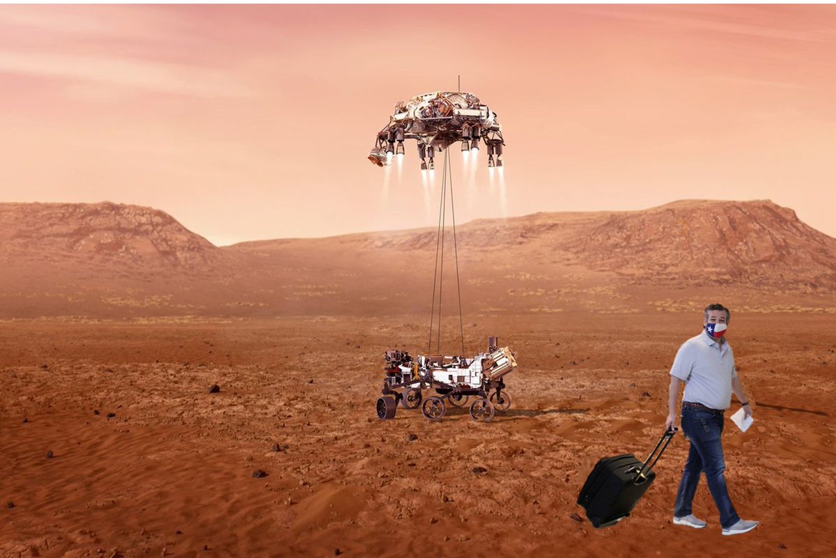 #MarsPerseverance lands and immediately determines there is no intelligent life on Mars. #TedCruz #TedFled #TedCruzFailedTexas #TexasFreeze
