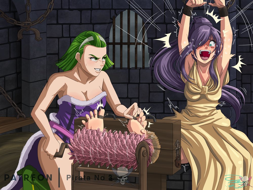Faris (Princess Sarisa) tickle tortured by Magissa, both from Final Fantasy...