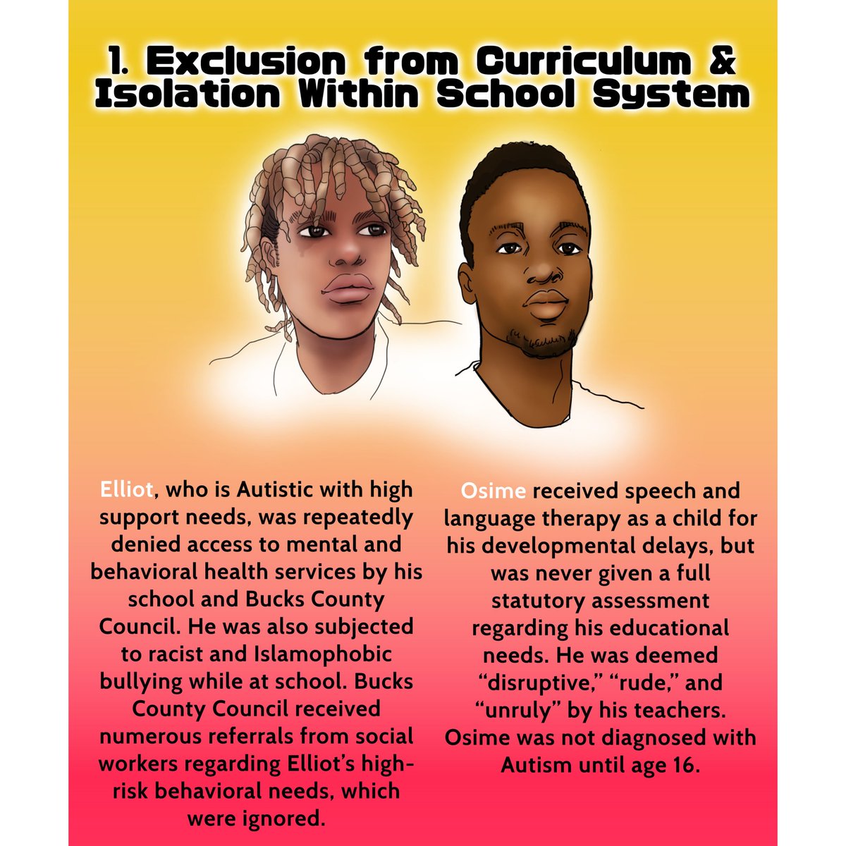 doloreselee's tweet photo. This is how the authorities justify the victimisation of Neurodiverse children, young adults and adults.

🙏🏿 Please stand up for Elliot and Osime to stop these injustices.

#BringElliotHome
#FreeOsimeBrown 
#StopTheDeportation https://t.co/n0gt4PScSV