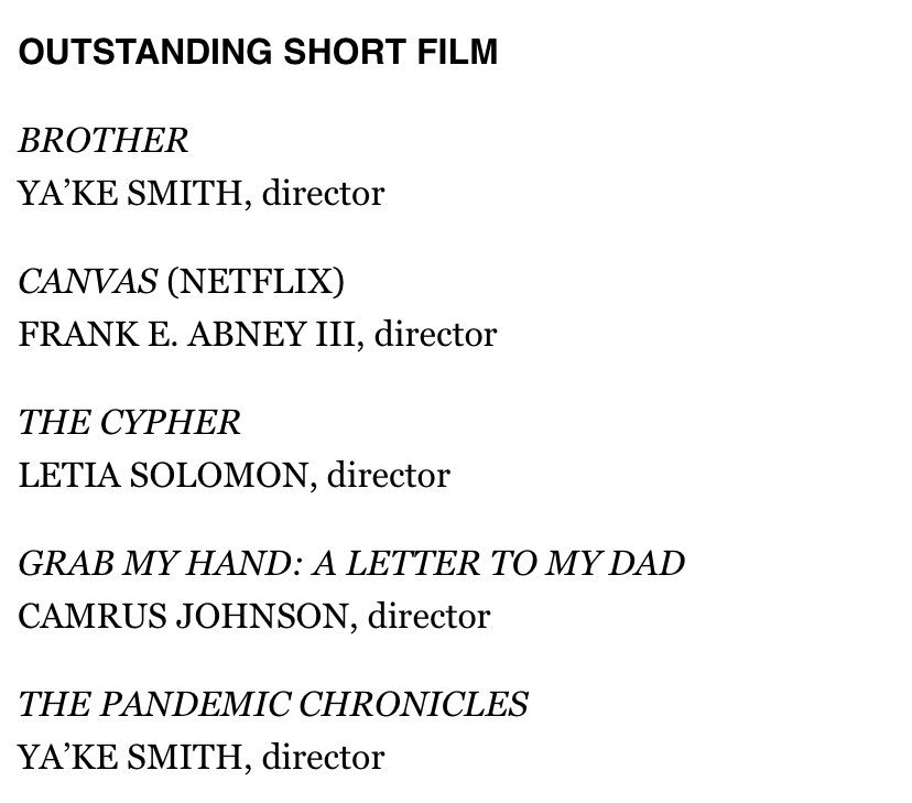 CamrusJ's tweet photo. My animated short @grabmyhandfilm has been nominated for OUTSTANDING SHORT FILM at the @BlackReelAwards🥳🎉🎉🎉🖤 https://t.co/HJFK1LU3GT