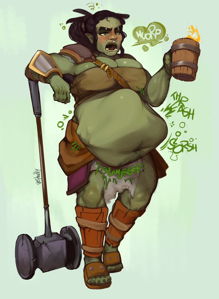 Jaxbeef on X: RT @VeryBatty: cw: nsfw, vore, alcohol, burps, digestion   An illustration commish for @Ohgra3 !!  Featuring t…  X