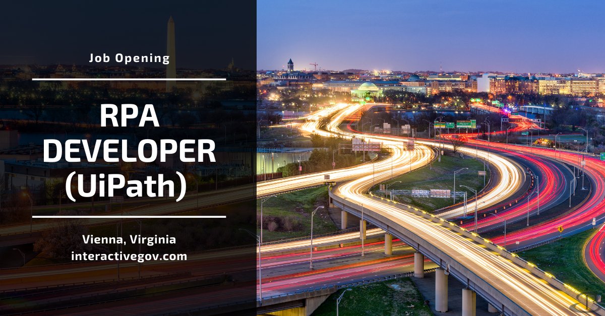interactivegov's tweet image. Are you an RPA Developer (UiPath)? Join our growing team and assist a federal client in modifying their existing systems. recruiting.myapps.paychex.com/appone/MainInf… #RPADeveloper #UiPath #Hiring