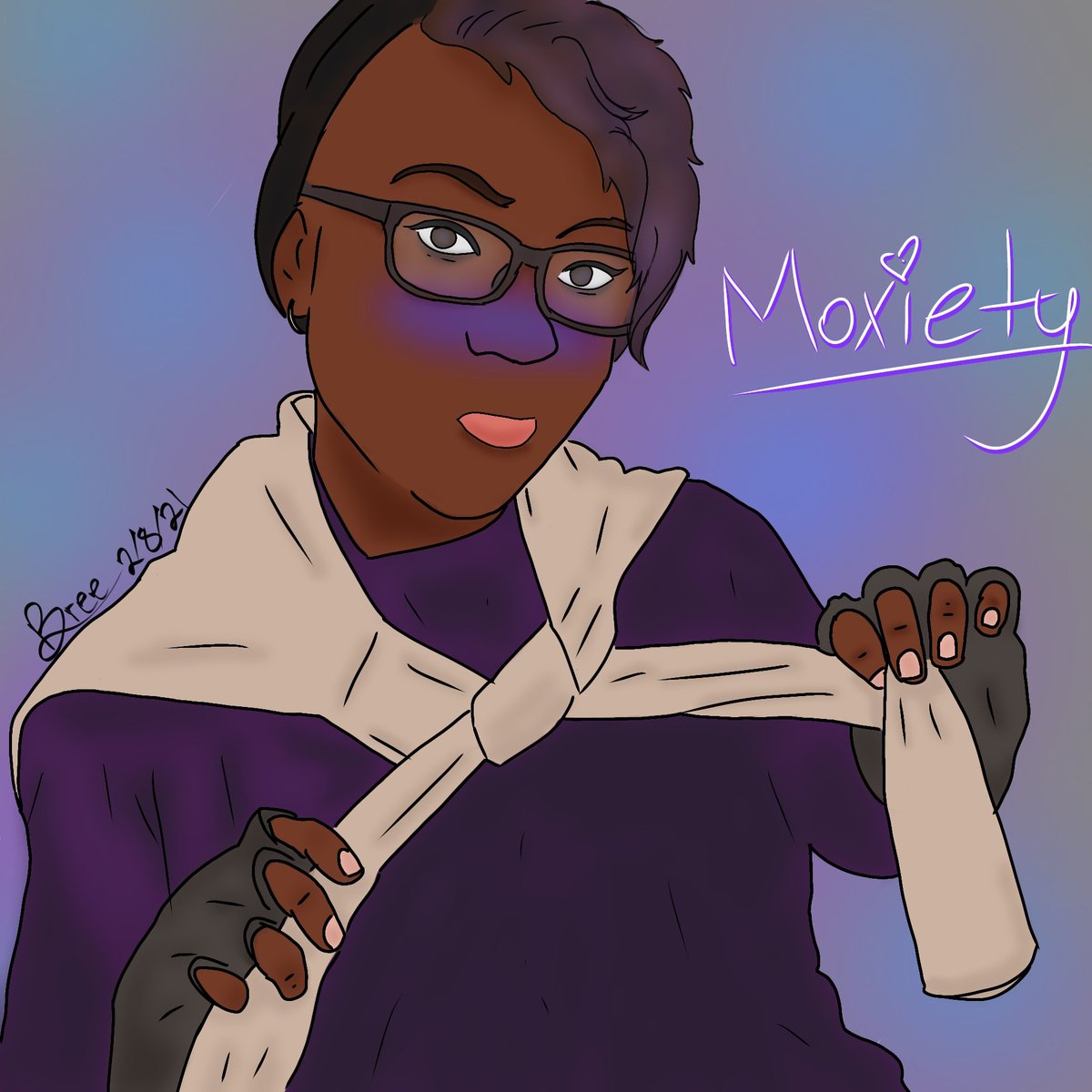 cyber_bree's tweet photo. Happy #fandersdisabledpositivity day! 
Name's Brecken, I'm 16, &amp; I have ADHD, but I also experience Dissociation, DPDR, Depression, anxiety, &amp; Cyclic Vomiting Syndrome.
Instead of cosplay, I'm showing a piece of art I'm REALLY proud of!
Enjoy! 💜😁
#disabledfanders #sanderssides https://t.co/ULqsmZIGL4
