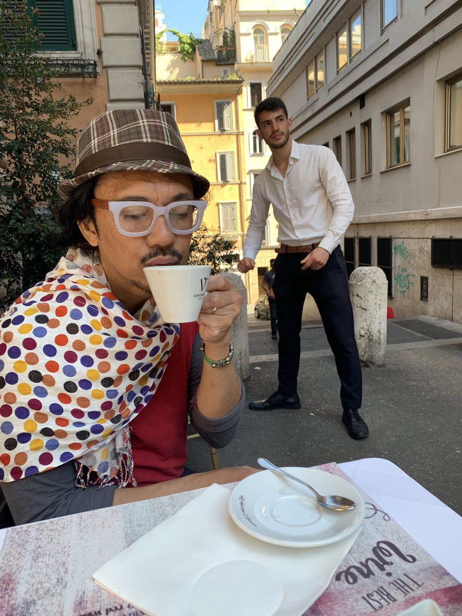 BinoARealuyo's tweet photo. Best thing today is seeing a #RebelSonnet on the front page of @Harvard_Review .

2nd best thing is seeing my Roman-holiday-sipping-coffee pic to make the author life look more interesting.  🤓 Here r more pics w my hubby &amp; the glam waiter! 

Oh &amp; Chk out https://t.co/pX3lVwwwMT https://t.co/oFEcJ9NHAU