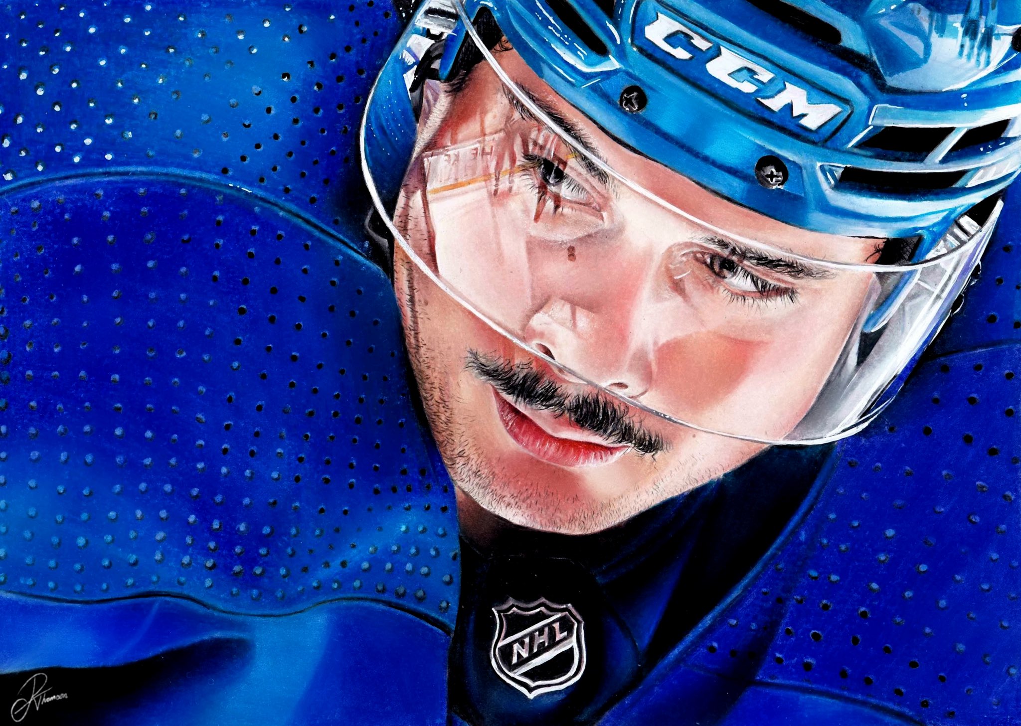 Drawing Auston Matthews, Timelapse of drawing Auston Matthews of the  Toronto Maple Leafs - this one took over 80 hours to complete ✏️🍁 NHL, By  Rebecca Thomson Art