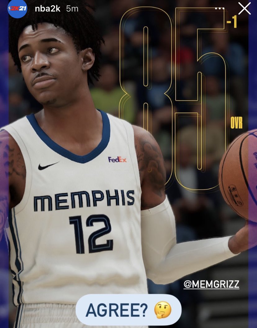 memgrizz's tweet photo. The cap is real @NBA2K 🤔 https://t.co/UHhTu74e6m