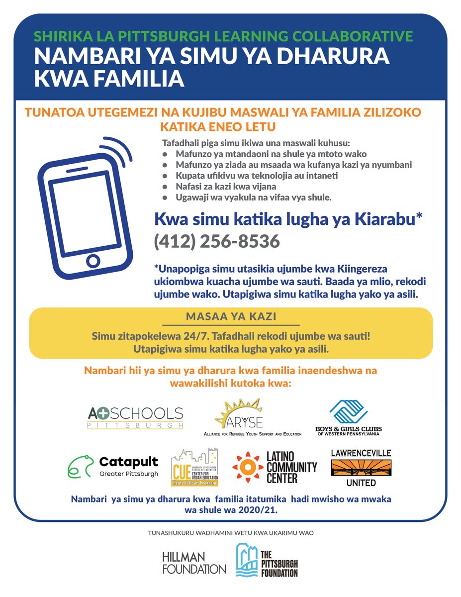 ARYSE (@arysepgh) on Twitter photo 📢Family Hotline Flyer has been updated📢
The family hotline is back with updated flyers for all the info you need to connect with the support that you need
#PLCHotline #supportourSTUDENTS
@APlusSchools
<a href="/bgcwpa/">Boys & Girls Clubs of Western Pennsylvania</a>
<a href="/LatinoCntrHBG/">Latino Hispanic American Community Center (LHACC)</a>
<a href="/LvilleUnited/">Lawrenceville United</a>
visit our IG for more info 📢Family Hotline Flyer has been updated📢
The family hotline is back with updated flyers for all the info you need to connect with the support that you need
#PLCHotline #supportourSTUDENTS
@APlusSchools
<a href="/bgcwpa/">Boys & Girls Clubs of Western Pennsylvania</a>
<a href="/LatinoCntrHBG/">Latino Hispanic American Community Center (LHACC)</a>
<a href="/LvilleUnited/">Lawrenceville United</a>
visit our IG for more info
