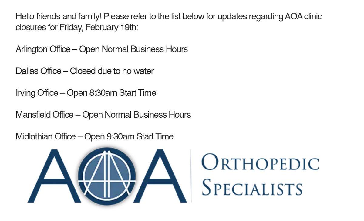 AOA Orthopedic Specialists (@ArlingtonOrthoA) / Posts / X