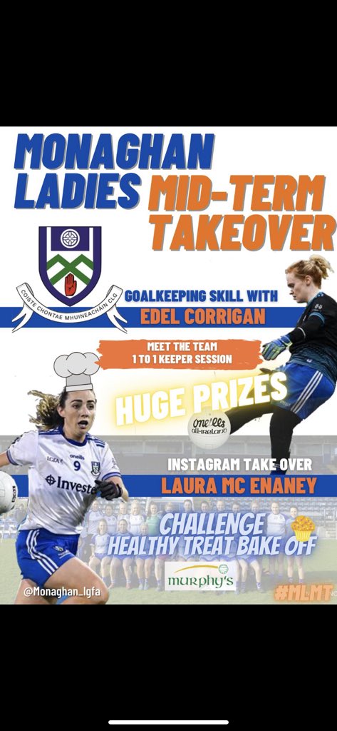 Monaghan_LGFA's tweet photo. ****Final Day of Challenges***
What a Friday we have in store for you 🤩
- Baking Challenge
- Goalkeeping challenge
- Loads of prizes to be won🙌
Don't miss out #MLMT #Prizes #Fun #baking #goalkeeping https://t.co/WfYvkCbIM0