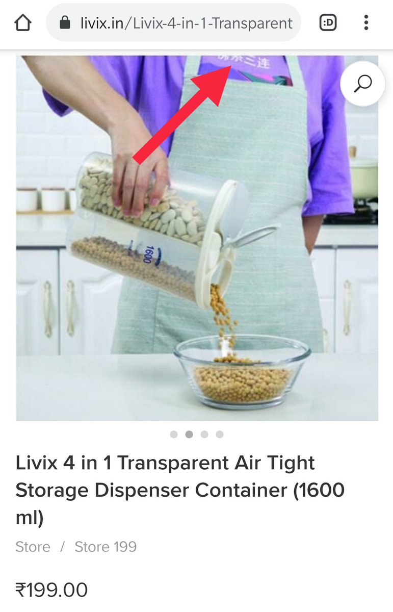 Is it ok for  @vijaygajera whose twitter Bio reads "India First" to sell a "Made in China" item on his website? Also the same container is available with other vender from your city for Rs. 78? 