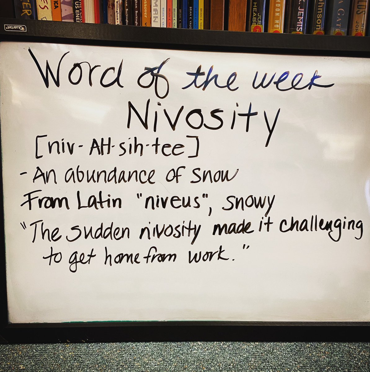 BrandonLibrary's tweet image. Word of the week #wordoftheweek #brandonlibrary #SnowSweetSnow
