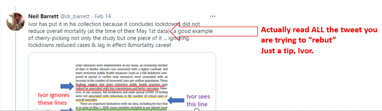 He tells me to read the paper and the supplementals “Just a tip” Well I had read the supplemental - but the point that critical cases was up to April 1 and Mortality was up to May 1st is in the MAIN TEXT and in fact in MY TWEET To my point he had not read the text properly