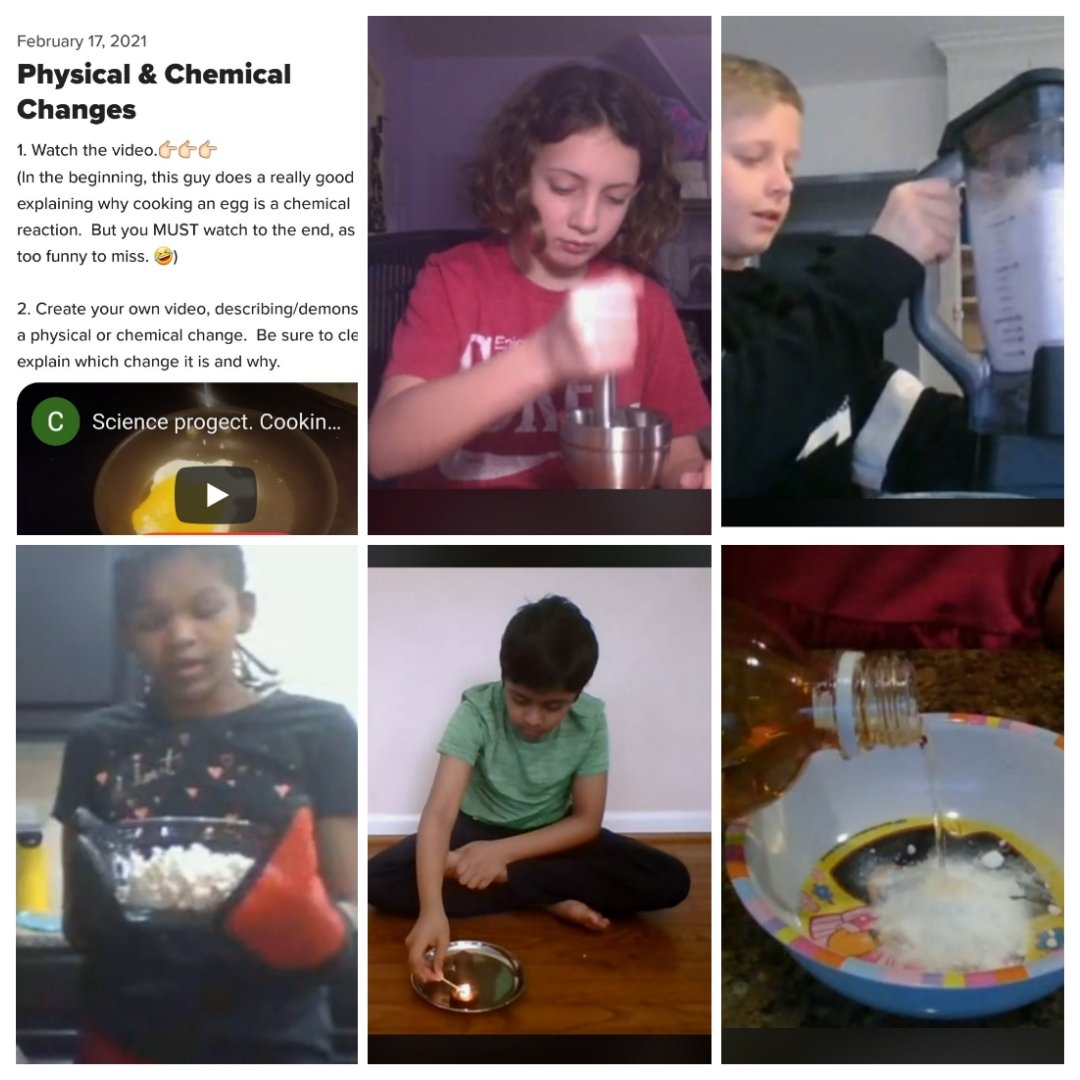 KelleyKiddos's tweet image. My kiddos SHOWED UP on this @Flipgrid science assignment today! We had lots of great examples and demonstrations...crushed nuts, smoothies, popcorn, burnt camphor, carbon dioxide and much more!! #asynchronouslearning