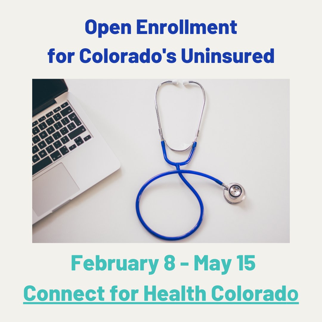 Coloradans without health insurance will be able to enroll in coverage through ConnectforHealthCO.com between Feb. 8 - May 15, 2021