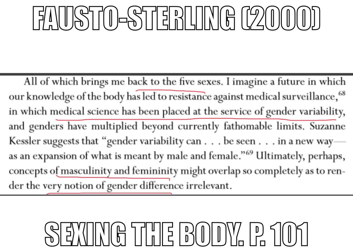 Two quotes from Fausto-Sterling. If genitals are now “cultural” are the male lesbian’s genitals “culturally imperialist”?  Asking for a fraysexual/uni sexual/pansexual/JolyonGenderal friend. Don’t judge. I have not slept and it’s very complicated. 