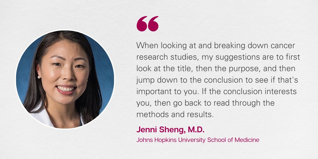 Do you read cancer research studies? If so, what is your process for breaking down and understanding the information? #breastcancer #bcsm