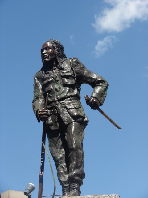 On this day, February 18, 1957 Field Marshal Dedan Kimathi, leader of the Mau Mau (Kenya Land and Freedom Army, KLFA) was executed by the British. 
We see you Brother ✊🏾