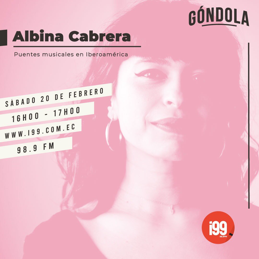 Este sábado tenemos, desde Argentina vía Seattle, a <a href="/AlbiCabrera/">Albina Cabrera</a> en el programa. Vamos a hablar de lo que más nos gusta: música latina y los debates que la rodean. Por 98.9 Fm en Guayaquil o el link de la bio en todo el mundo