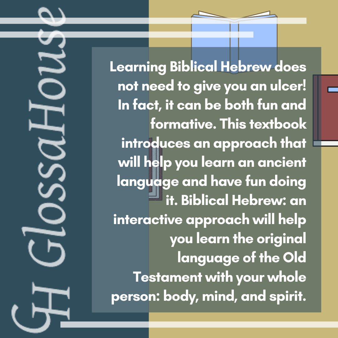 GlossaHouse's tweet photo. Biblical Hebrew: An Interactive Approach by Travis West
Start learning today and grab a copy of the accompanying digital resources at https://t.co/QjIrHeILuT!
#interactiveapproach #learnhebrew #biblicalhebrew #hebrew #hebrewstudies #hebrewresources #biblicallanguages https://t.co/0XsBO75ivt