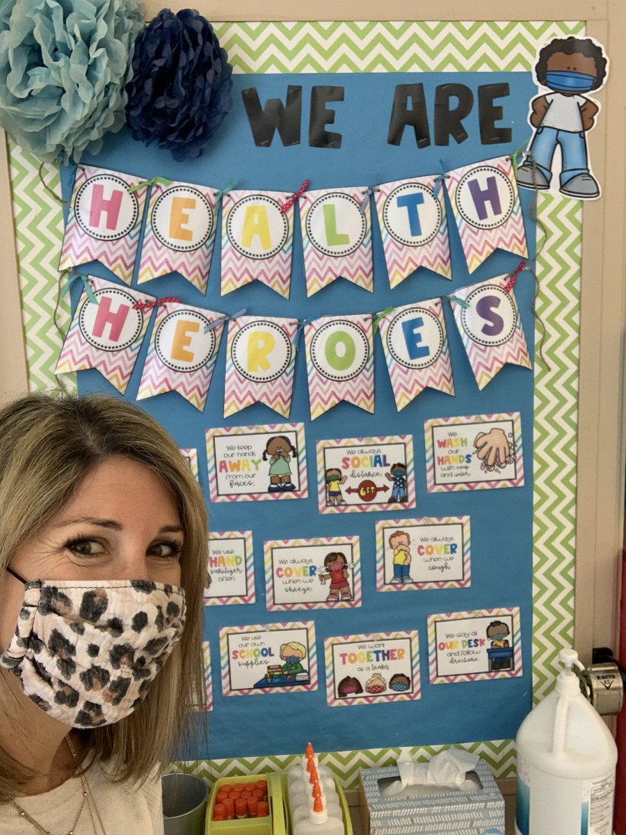 Wolfman1st's tweet photo. Loved seeing some of our friends in room 1 today! Can’t wait to hear how our Distance Learning friends’ afternoon went and to meet Cohort A friends on Monday! Way to go, Health Heroes! 😷❤️👍🏻 https://t.co/P3nKUTs6QL